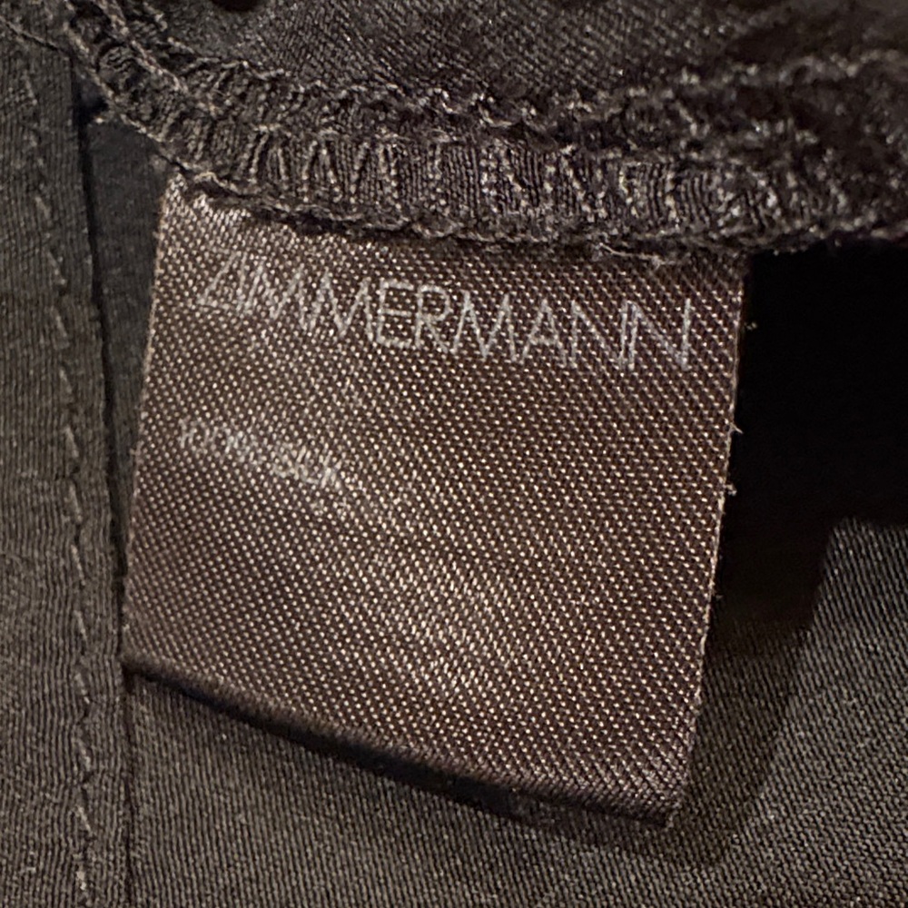 ZIMMERMAN size 1 (US 6) Black Pleated , with Pockets , 100% Silk Women's Shorts - Picture 8 of 9